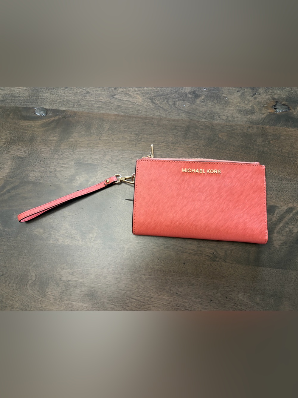 Michael Kors Coral Wristlet Wallet